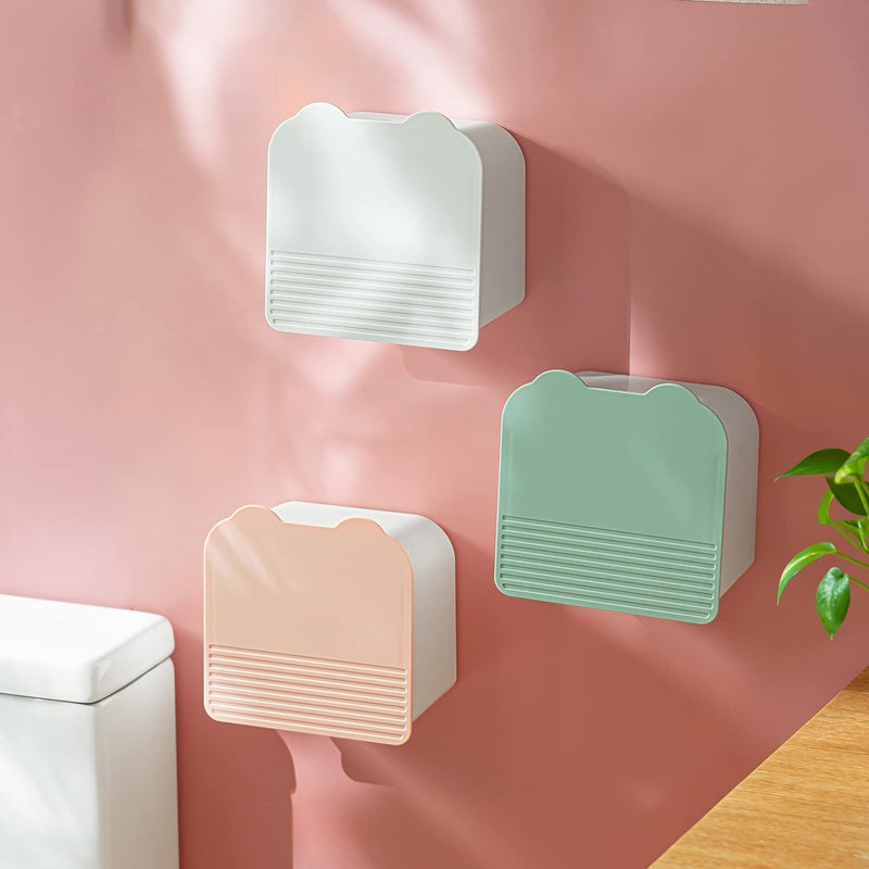 MORNITE Bathroom Canisters Organizer Storage Box Container Feminine Day Overnight Pad Holder Cotton Qtip Makeup Sponges Holder  White - Image 2